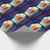 Schattig wit ganzengezicht gepersonaliseerd cadeaupapier (Hoek)