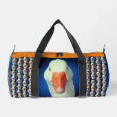 Schattig wit ganzengezicht gepersonaliseerd plunjezak (Achterkant)