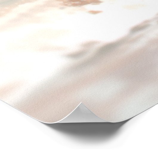 Schattig wit haired anime meisje op het strand poster (Hoek)