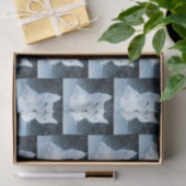 Schattig wit kitten met  blauw ogen patroon tissuepapier (Geschenk)