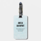 Schattig wit kitten met  blauwe ogen bagagelabel (Achterkant verticaal)