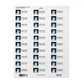 Schattig wit kitten met  blauwe ogen etiket (Full Sheet)