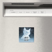 Schattig wit kitten met  blauwe ogen magneet (Insitu (Vaatwasser))