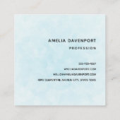 Schattig wit kitten met  blauwe ogen vierkante visitekaartje (Achterkant)