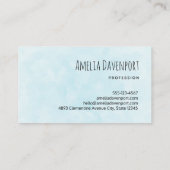 Schattig wit kitten met  blauwe ogen visitekaartje (Achterkant)