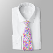 Schattig wit kleurrijk paisley ontwerp stropdas (Gebonden)