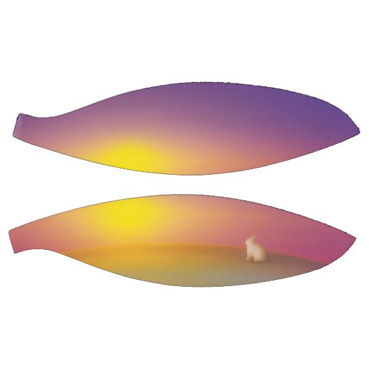 Schattig wit konijn op grasheuvel bij zonsopgang basketbal (Panelen)