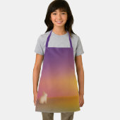 Schattig wit konijn op grasheuvel bij zonsopgang schort (Insitu)