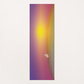 Schattig wit konijn op grasheuvel bij zonsopgang yogamat (Voorkant)