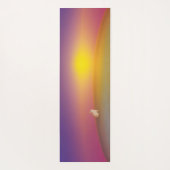 Schattig wit konijn op grasheuvel bij zonsopgang yogamat (Achterkant)