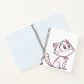 Schattig Wit & Roze Kitten – Kinderen Notitieboek (Binnen)