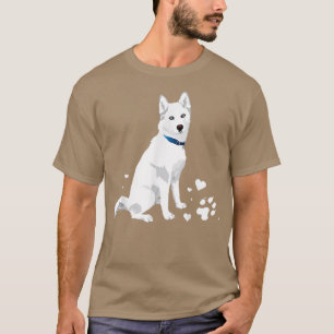 schattig wit Siberië Huskyzoete witte sneeuwhond T-shirt