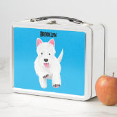 Schattig wit west highland terrier cartoon (In situ)