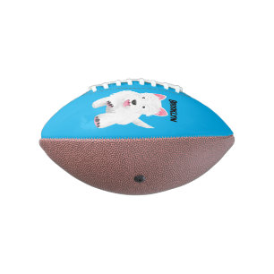 Schattig wit west highland terrier cartoon american football