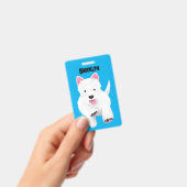Schattig wit west highland terrier cartoon badge (Handheld)