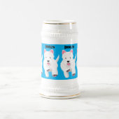 Schattig wit west highland terrier cartoon bierpul (Center)