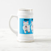 Schattig wit west highland terrier cartoon bierpul (Links)