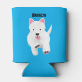 Schattig wit west highland terrier cartoon blikjeskoeler (Achterkant)