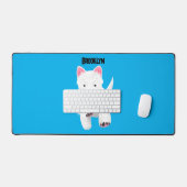 Schattig wit west highland terrier cartoon bureaumat (Keyboard & Muis)