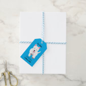 Schattig wit west highland terrier cartoon cadeaulabel (Met Touw)