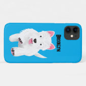 Schattig wit west highland terrier cartoon Case-Mate iPhone case (Achterkant (horizontaal))