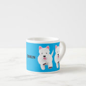 Schattig wit west highland terrier cartoon espresso kop (Voorkant rechts)