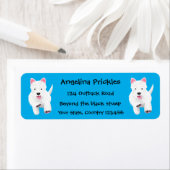 Schattig wit west highland terrier cartoon etiket (Insitu)