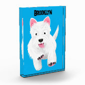 Schattig wit west highland terrier cartoon fotoblokken (Links)