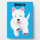Schattig wit west highland terrier cartoon fotoplaat (voorkant)