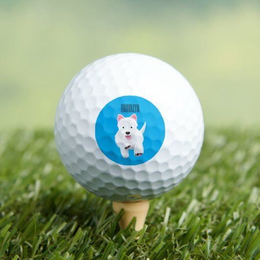 Schattig wit west highland terrier cartoon golfballen (Insitu Shirt)