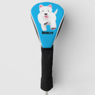 Schattig wit west highland terrier cartoon golfheadcover