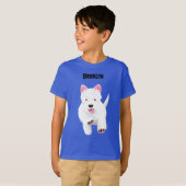 Schattig wit west highland terrier cartoon hond t-shirt (Voorkant volledig)