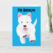 Schattig wit west highland terrier cartoon