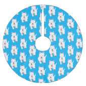 Schattig wit west highland terrier cartoon kerstboom rok (Voorkant)