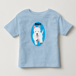Schattig wit west highland terrier cartoon kinder shirts