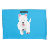 Schattig wit west highland terrier cartoon kussensloop (Voorkant)