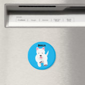 Schattig wit west highland terrier cartoon magneet (Insitu (Vaatwasser))
