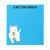 Schattig wit west highland terrier cartoon notitieblok (Voorkant)