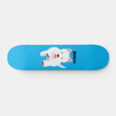 Schattig wit west highland terrier cartoon persoonlijk skateboard (Horizontaal)