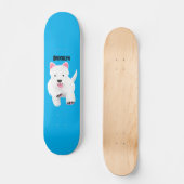 Schattig wit west highland terrier cartoon persoonlijk skateboard (Voorkant)