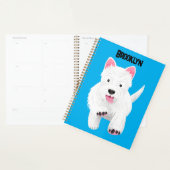 Schattig wit west highland terrier cartoon planner (Display)