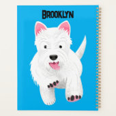 Schattig wit west highland terrier cartoon planner (Achterkant)