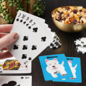 Schattig wit west highland terrier cartoon pokerkaarten (Insitu)