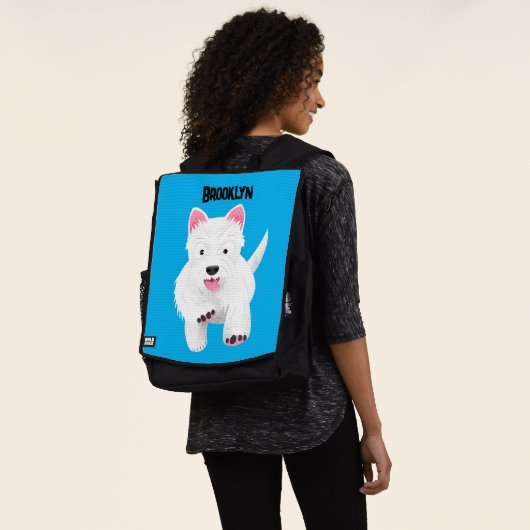 Schattig wit west highland terrier cartoon rugtassen (Gedragen)