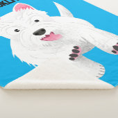 Schattig wit west highland terrier cartoon sherpa deken (3/4)