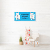 Schattig wit west highland terrier cartoon spandoek (Insitu)