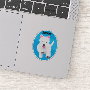 Schattig wit west highland terrier cartoon sticker
