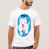 Schattig wit west highland terrier cartoon t-shirt (Voorkant)