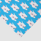 Schattig wit west highland terrier cartoon tissuepapier (Detail)
