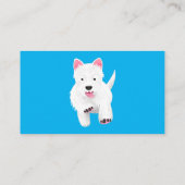 Schattig wit west highland terrier cartoon visitekaartje (Achterkant)